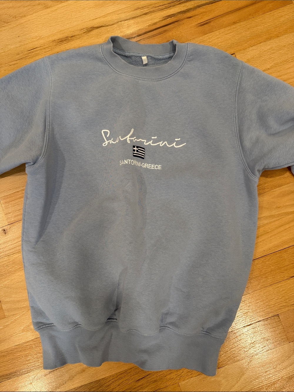 Santorini Graphic Crewneck Sweatshirt - Blue